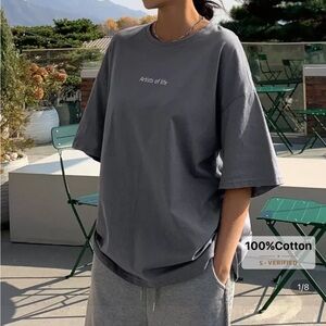 SHEIN Gray Short Sleeve Tee